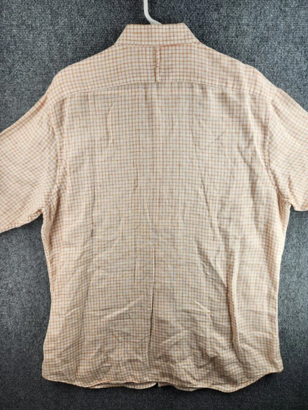Banana Republic 17-17.5 XL Yellow Orange Plaid Long Sleeve Button Up Shirt Men